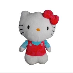 Hello Kitty Plush with Red and Blue Outfit